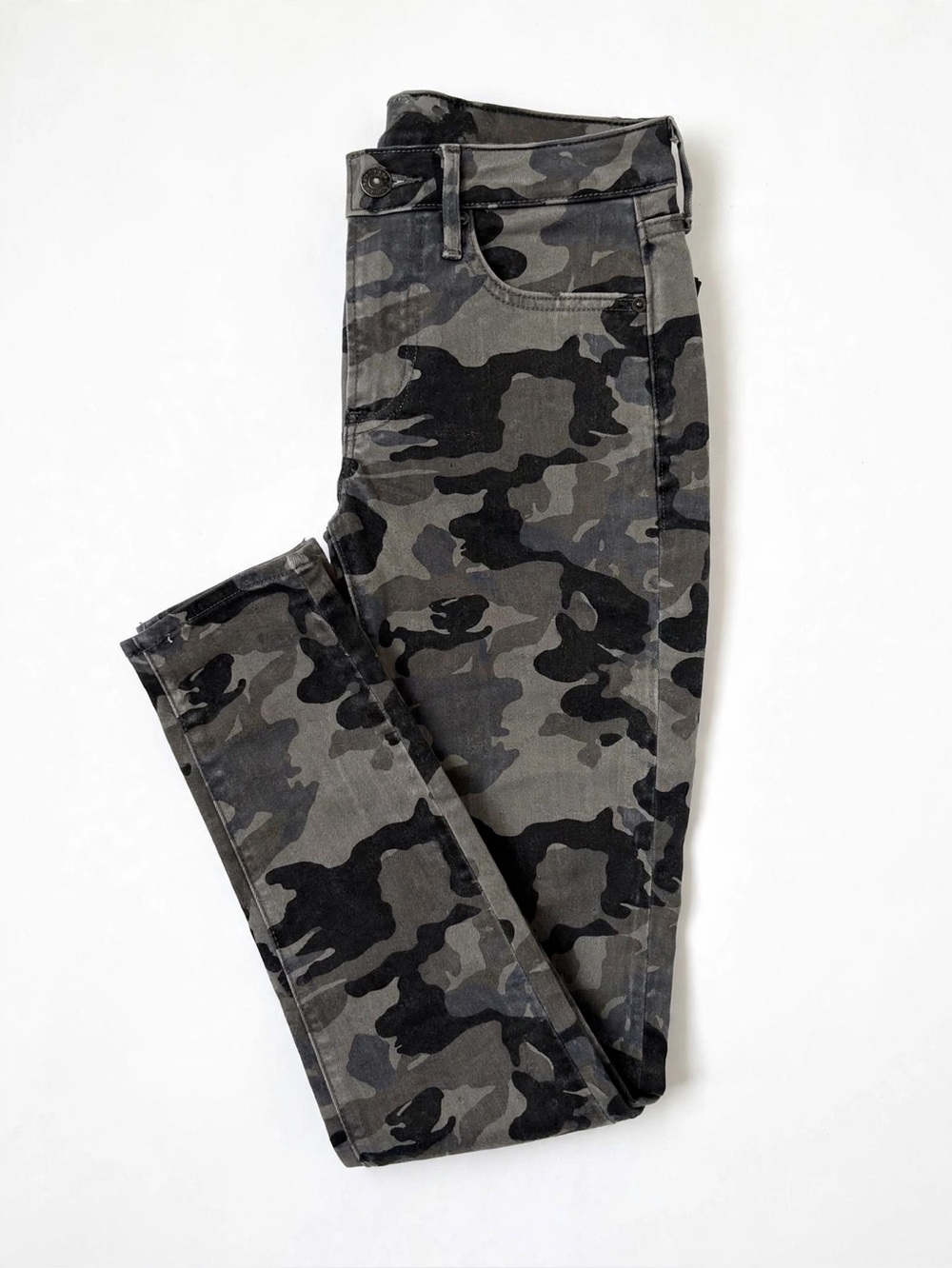 DRIFTWOOD Women's Black & Gray Camo Slim Skinny Jeans
